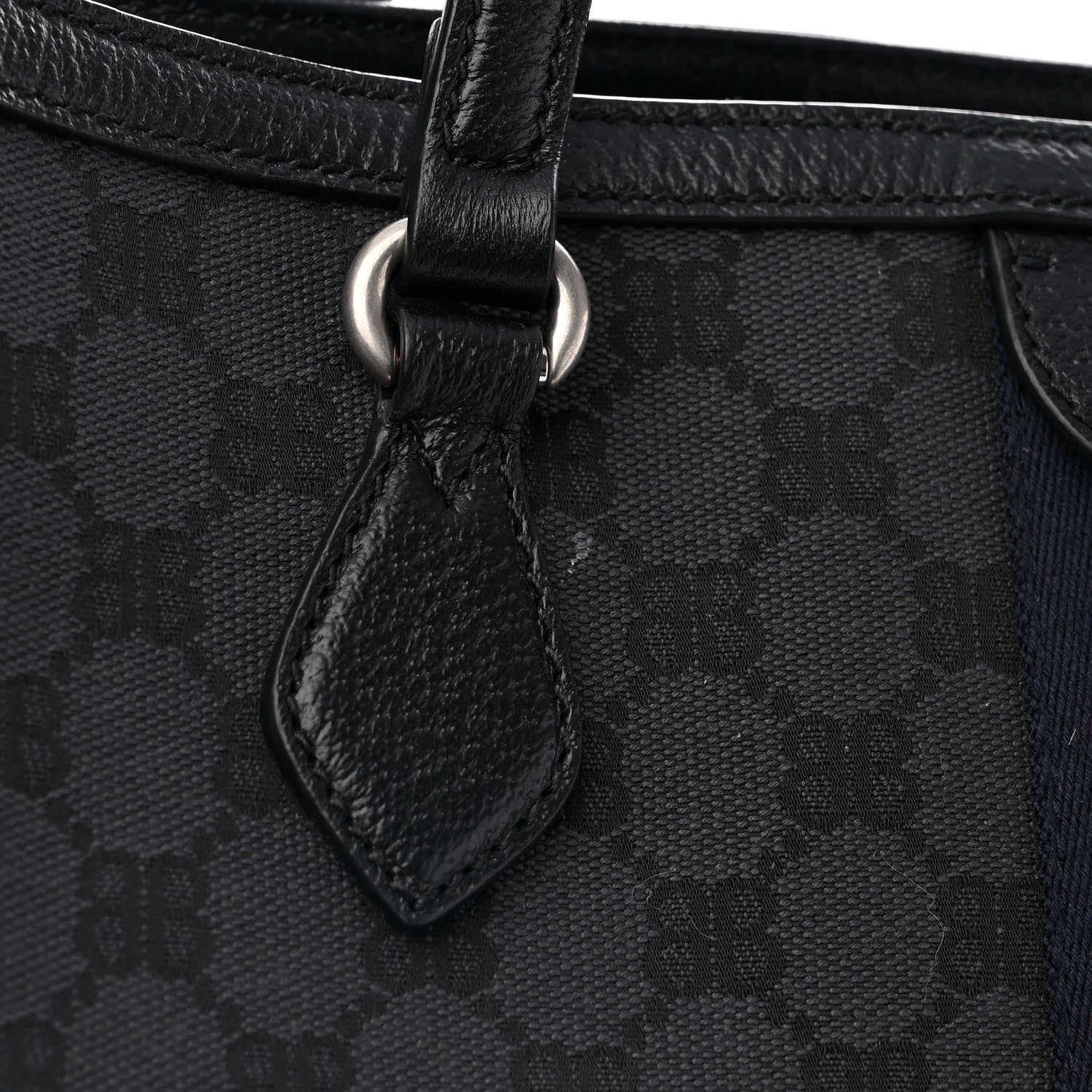 Gucci X BALENCIAGA BB Monogram Web Graffiti Large Ophidia Shopping Tote Black 13 of 13