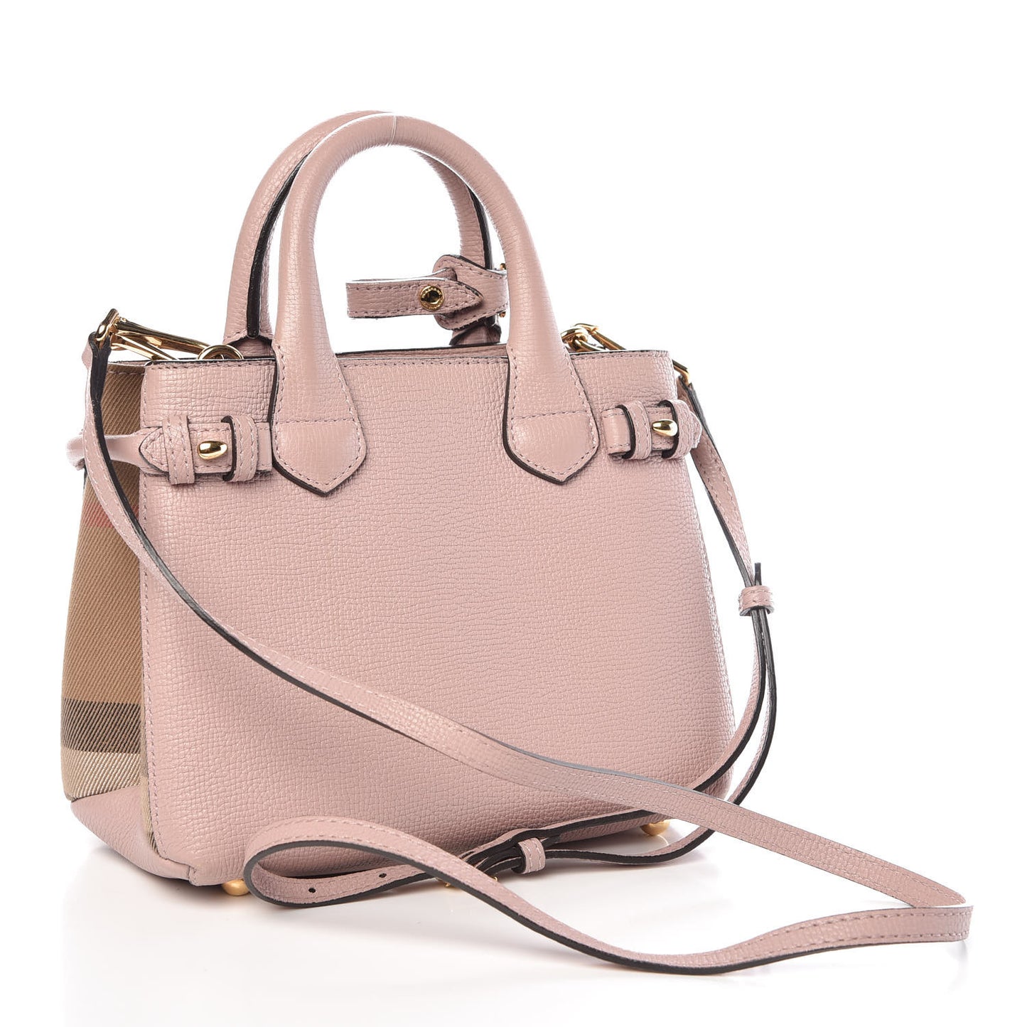 Grainy Calfskin House Check Baby Banner Tote Pale Orchid