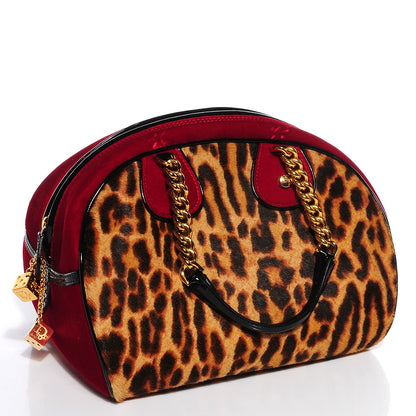 Christian Dior Calf Hair Leopard Velour Gambler Dice Bowler 3 of 8