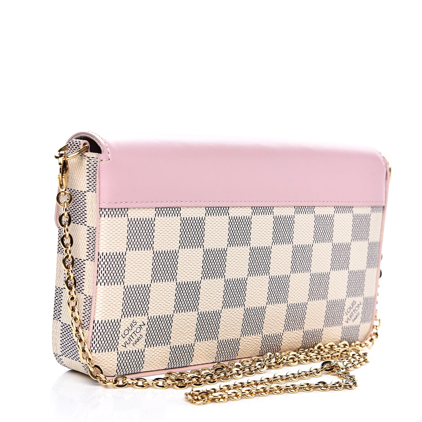 Damier Azur Calfskin Pochette Felicie Eau de Rose
