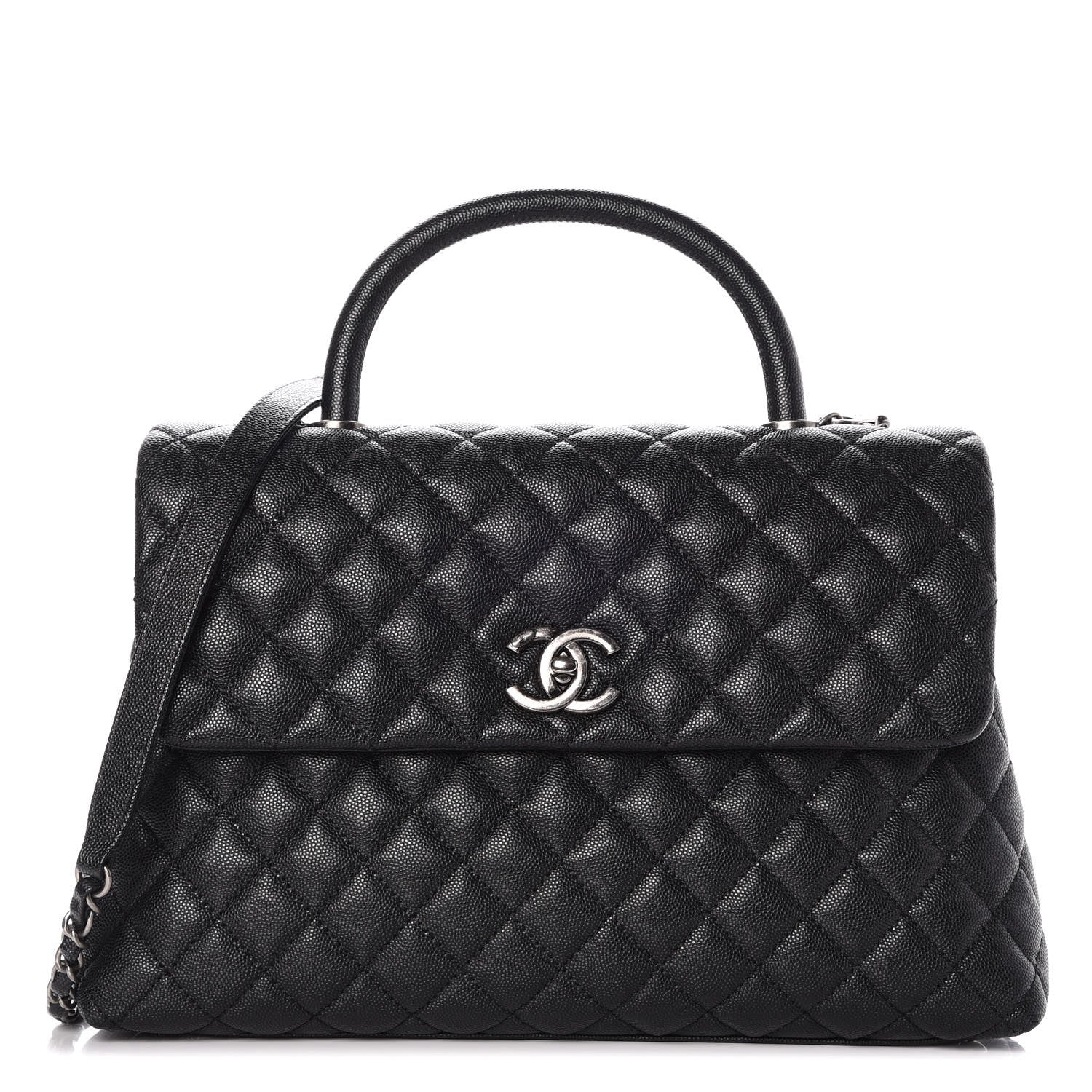 Chanel Caviar Quilted Medium Coco Handle Flap Black 1 of 11