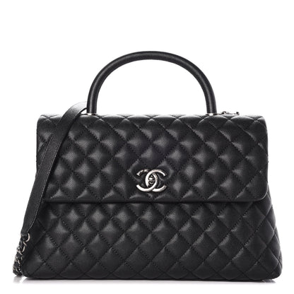 Chanel Caviar Quilted Medium Coco Handle Flap Black 1 of 11