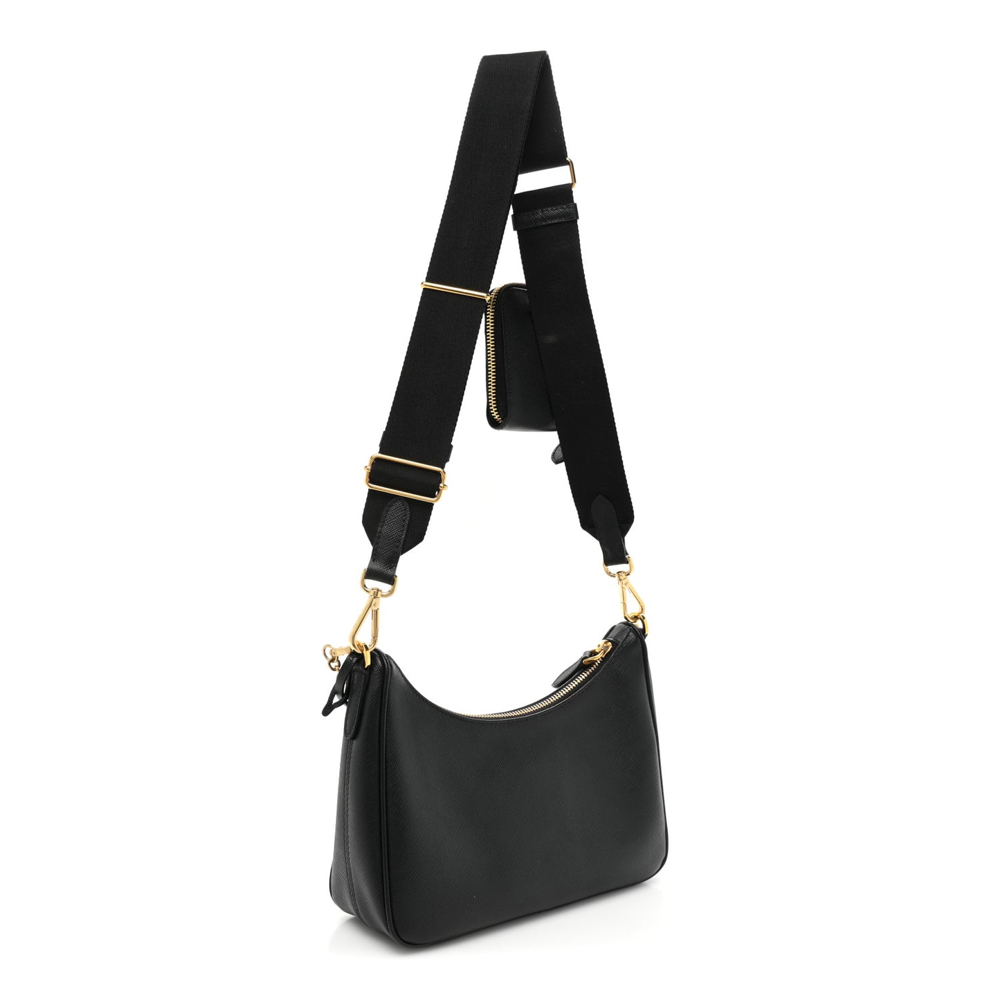 Saffiano Lux Re-Edition 2005 Shoulder Bag Black
