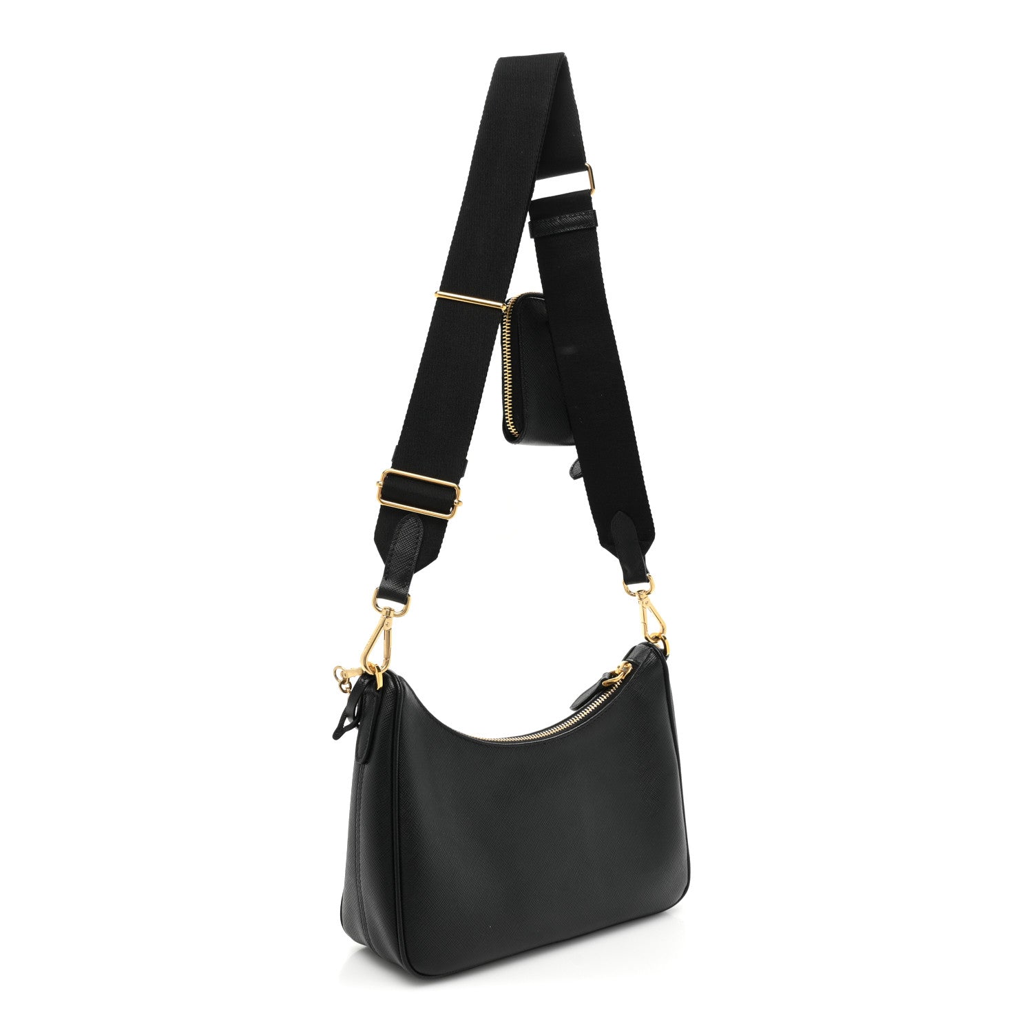 Prada Saffiano Lux Re-Edition 2005 Shoulder Bag Black 3 of 12