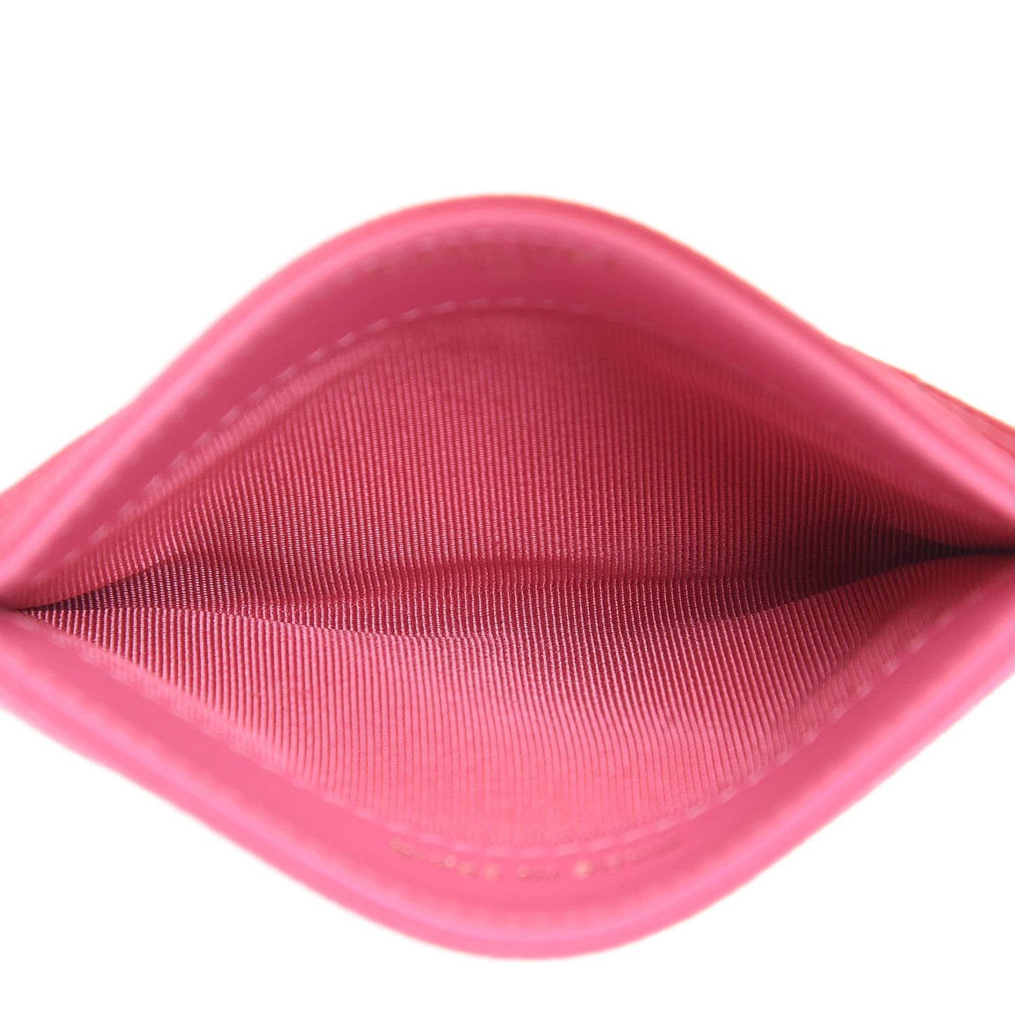Caviar Quilted Card Holder Pink