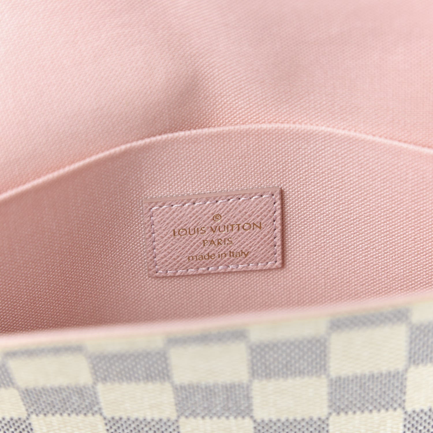Louis Vuitton Damier Azur Pochette Felicie Chain Wallet Rose Ballerine 8 of 10