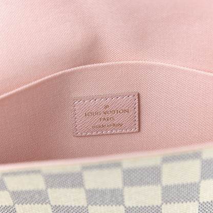 Louis Vuitton Damier Azur Pochette Felicie Chain Wallet Rose Ballerine 8 of 10