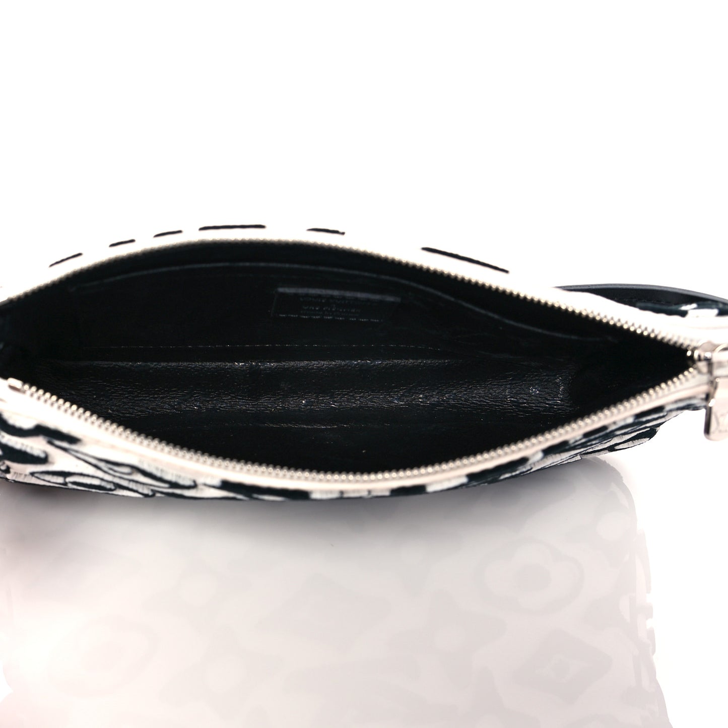 X UF Tufted Monogram Pochette Accessories White Black