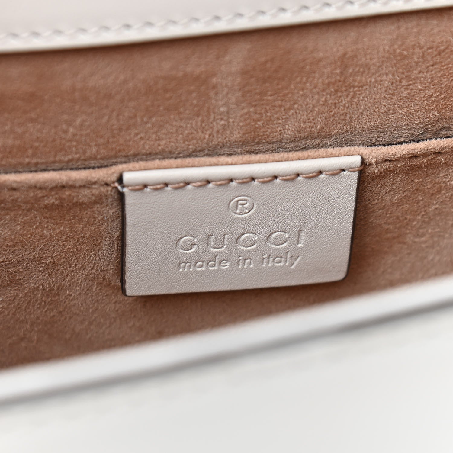 Gucci Calfskin Mini Sylvie Top Handle Bag White 6 of 6