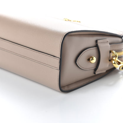 Prada Saffiano City Calfskin Esplanade Crossbody Bag Cipria 7 of 9