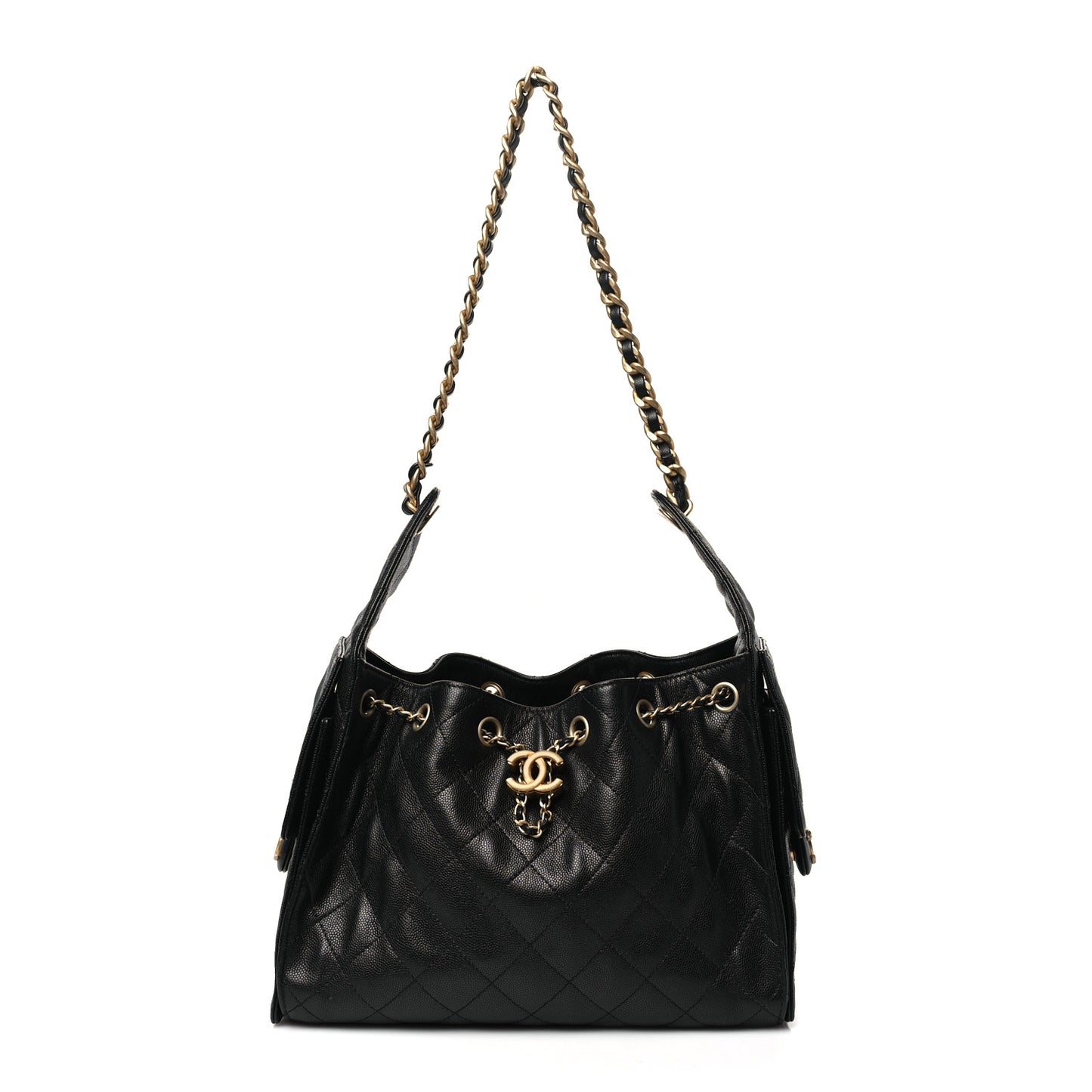 Caviar Quilted Small Chanel 25 Handbag Black