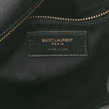 Saint Laurent Lambskin Matelasse Monogram Joe Backpack Black 6 of 10