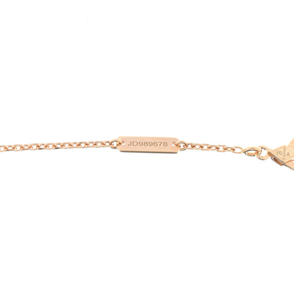 Van Cleef & Arpels 18K Rose Gold Diamond Silver Obsidian Vintage Alhambra Pendant Necklace 5 of 5