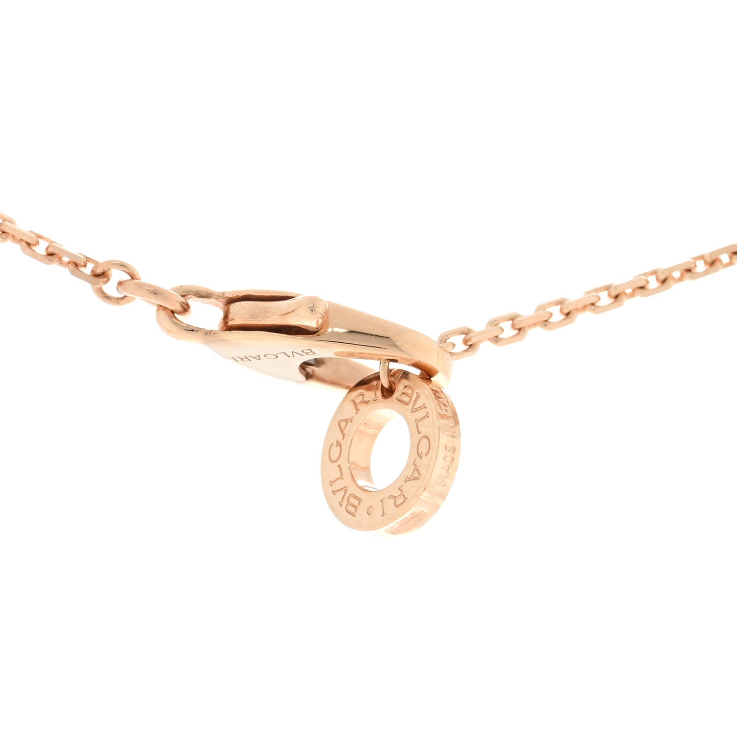 18K Rose Gold Diamond Mother of Pearl Divas' Dream Pendant Necklace