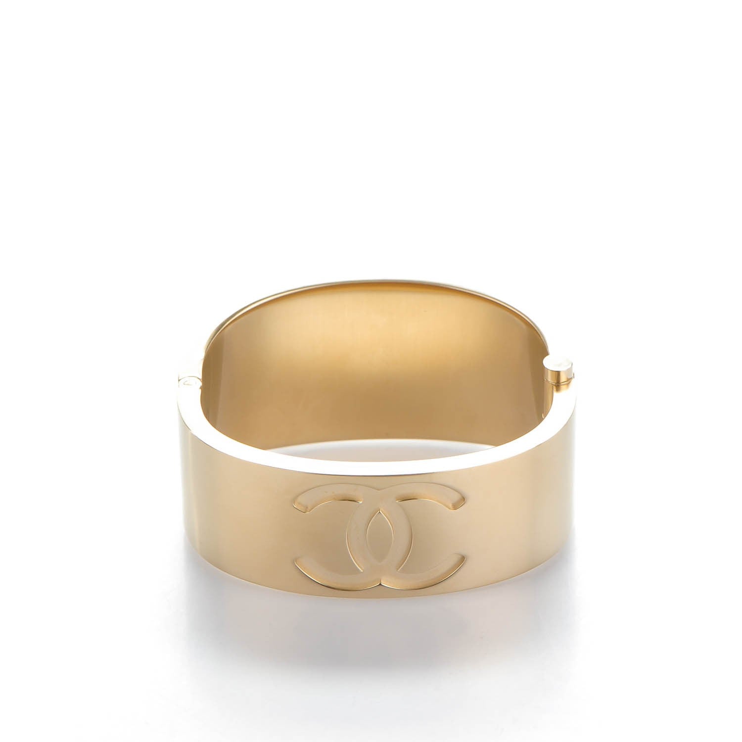 Chanel Metal CC Mirror Cuff Gold 3 of 6