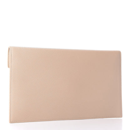 Saint Laurent Grain De Poudre Uptown Pouch Dark Beige 3 of 10
