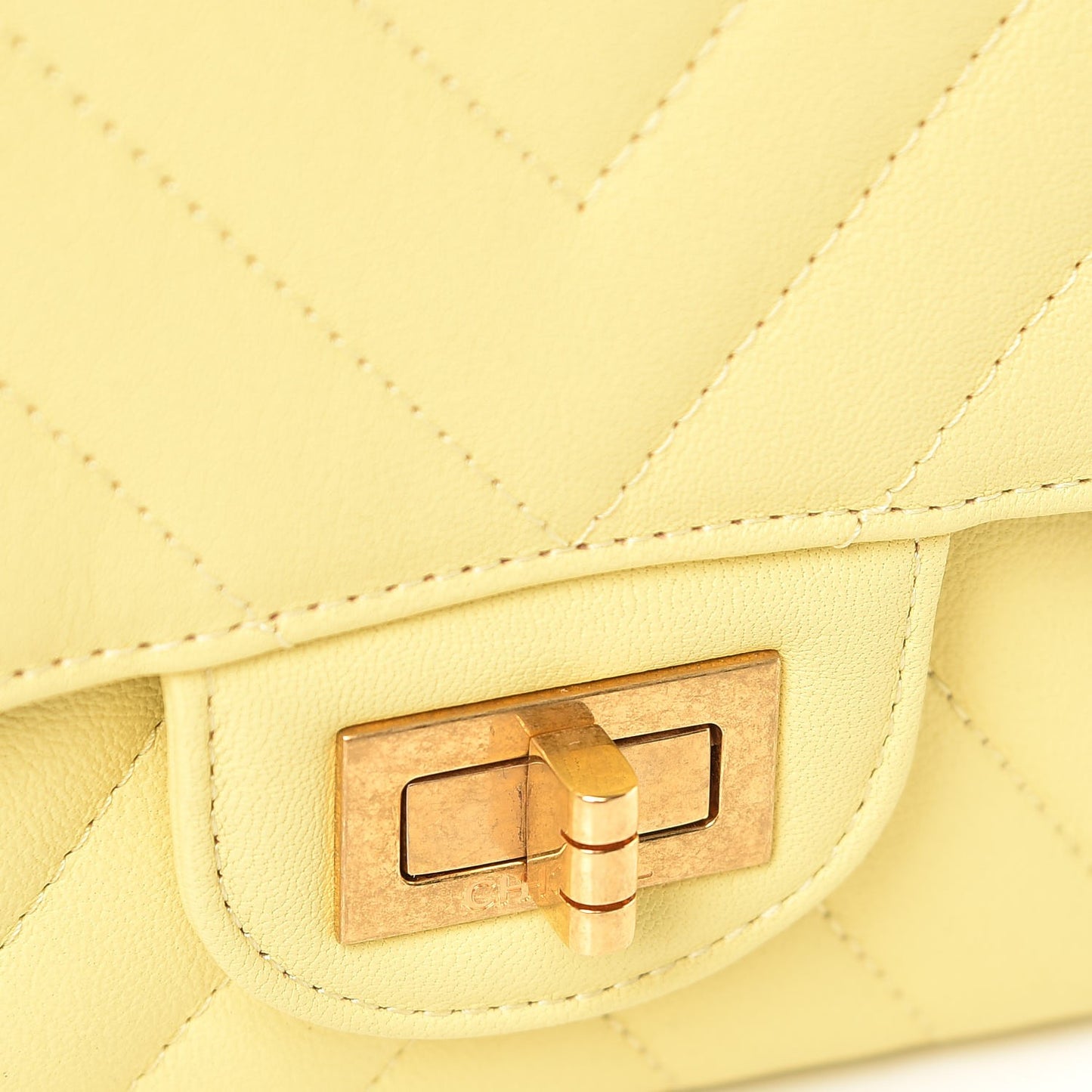 Sheepskin Chevron Quilted 2.55 Reissue 226 Flap Yellow
