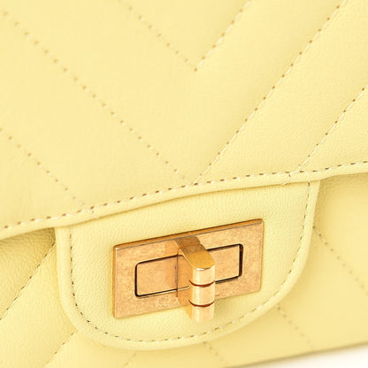 Chanel Sheepskin Chevron Quilted 2.55 Reissue 226 Flap Yellow 9 of 9