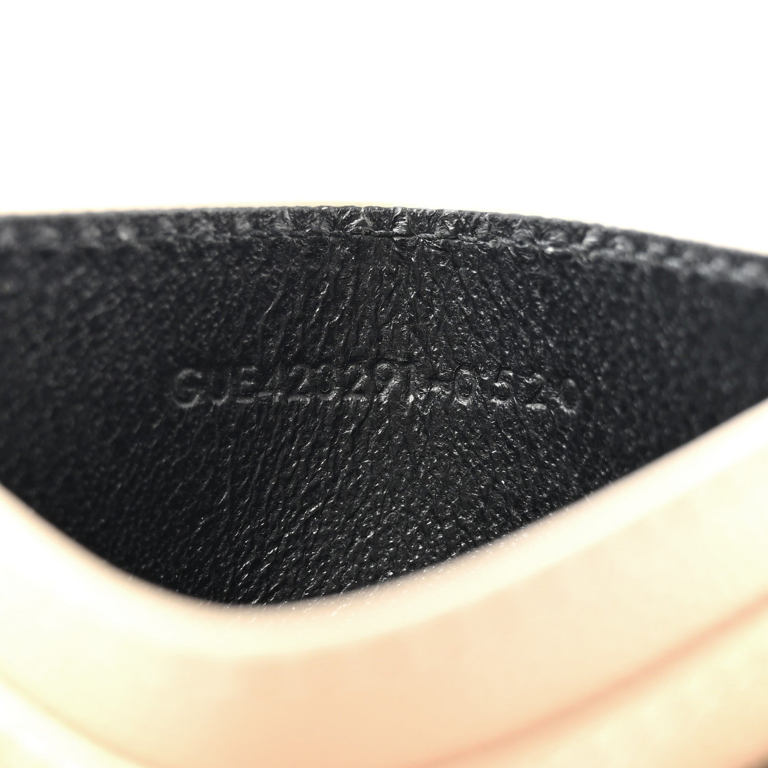 Saint Laurent Grain De Poudre Matelasse Chevron Monogram Credit Card Case Sea Salt 7 of 7