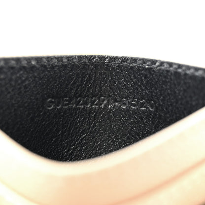 Saint Laurent Grain De Poudre Matelasse Chevron Monogram Credit Card Case Sea Salt 7 of 7