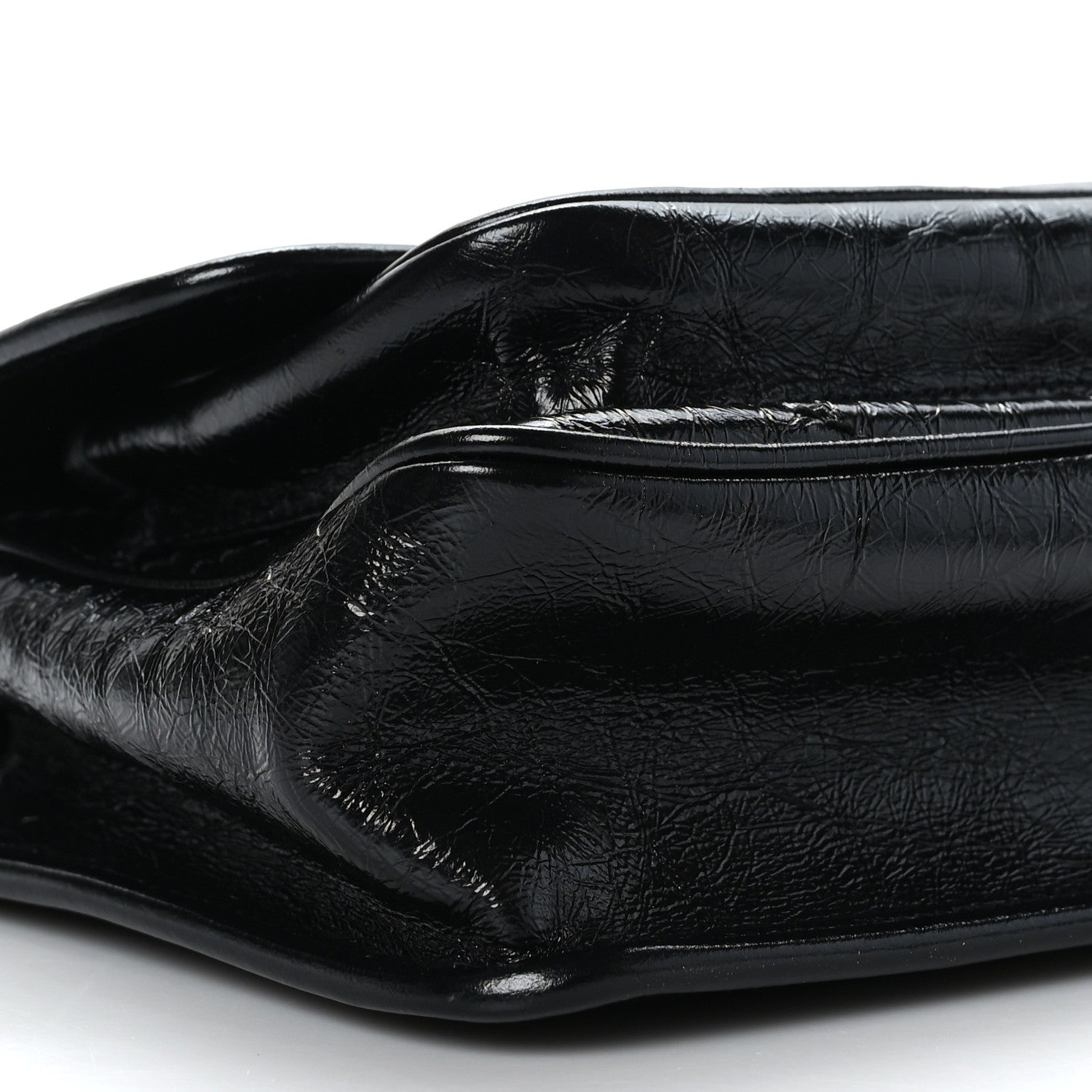 Saint Laurent Crinkled Lambskin Matelasse Monogram Baby Niki Chain Satchel Black 8 of 9