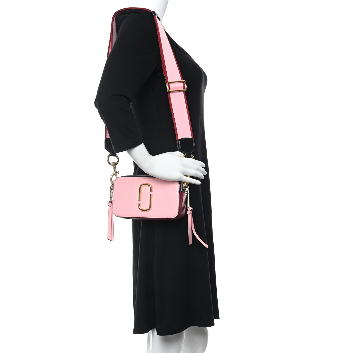 Saffiano Small Snapshot Camera Bag Multicolor Baby Pink
