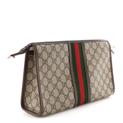 Gucci GG Supreme Monogram Web Ophidia GG Toiletry Case Beige New Acero 3 of 6