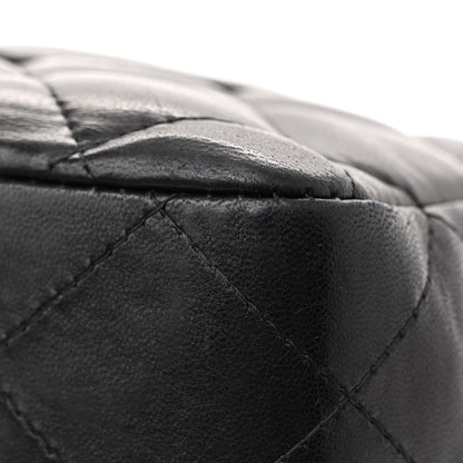 Chanel Lambskin Quilted Jumbo Single Flap Black 12 of 14