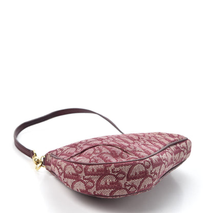 Christian Dior Monogram Mini Saddle Pochette Burgundy 3 of 10