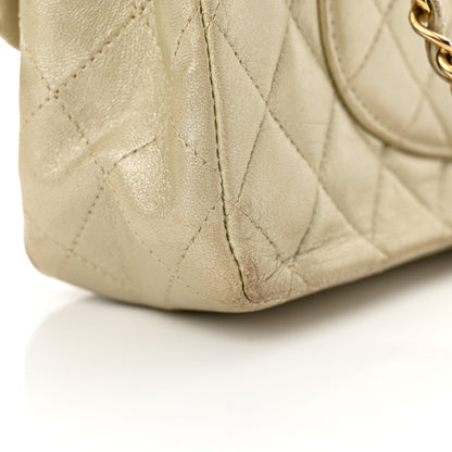 Chanel Metallic Lambskin Quilted Medium Double Flap Gold 20 of 23