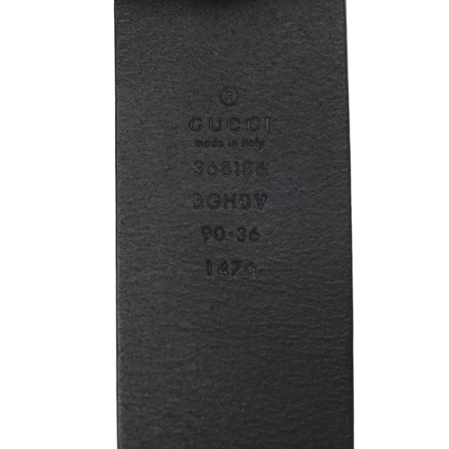 Selleria Calfskin Monochrome Interlocking G 37mm Belt 90 36 Black