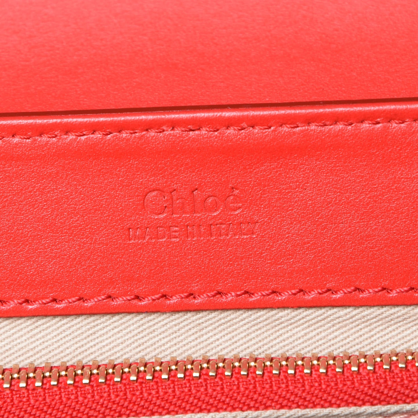 Calfskin Small C Double Carry Plaid Red