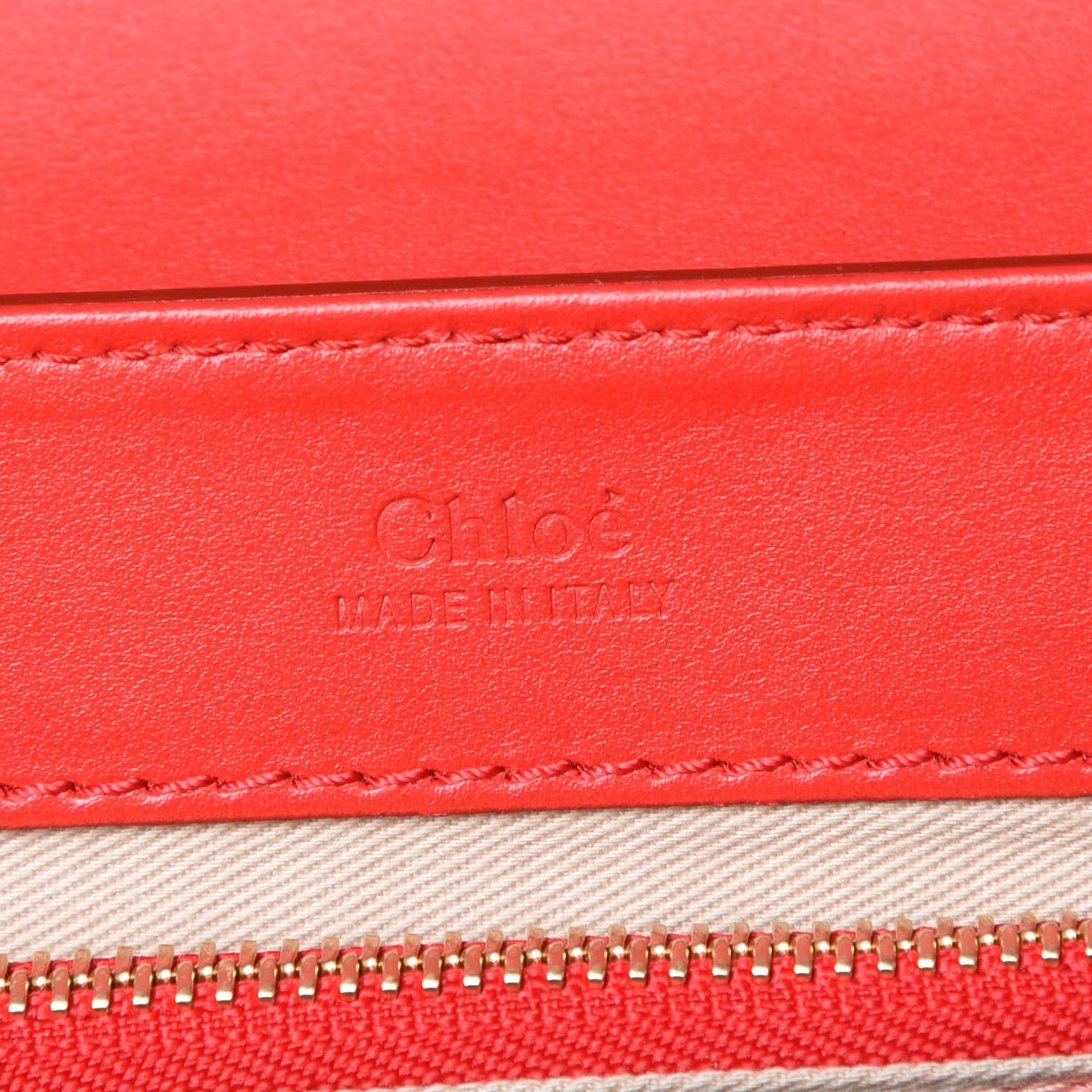 Chloe Calfskin Small C Double Carry Plaid Red 8 of 9