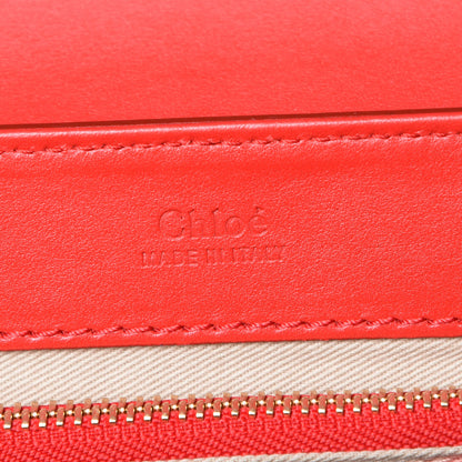 Chloe Calfskin Small C Double Carry Plaid Red 8 of 9