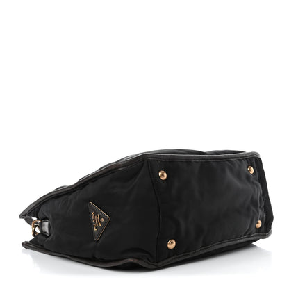 Prada Tessuto Nylon Jacquard Logo Tote Black 3 of 4