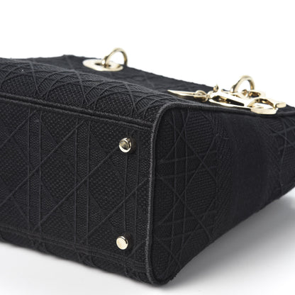 Christian Dior Canvas Cannage Medium Lady D-Lite Black 6 of 8
