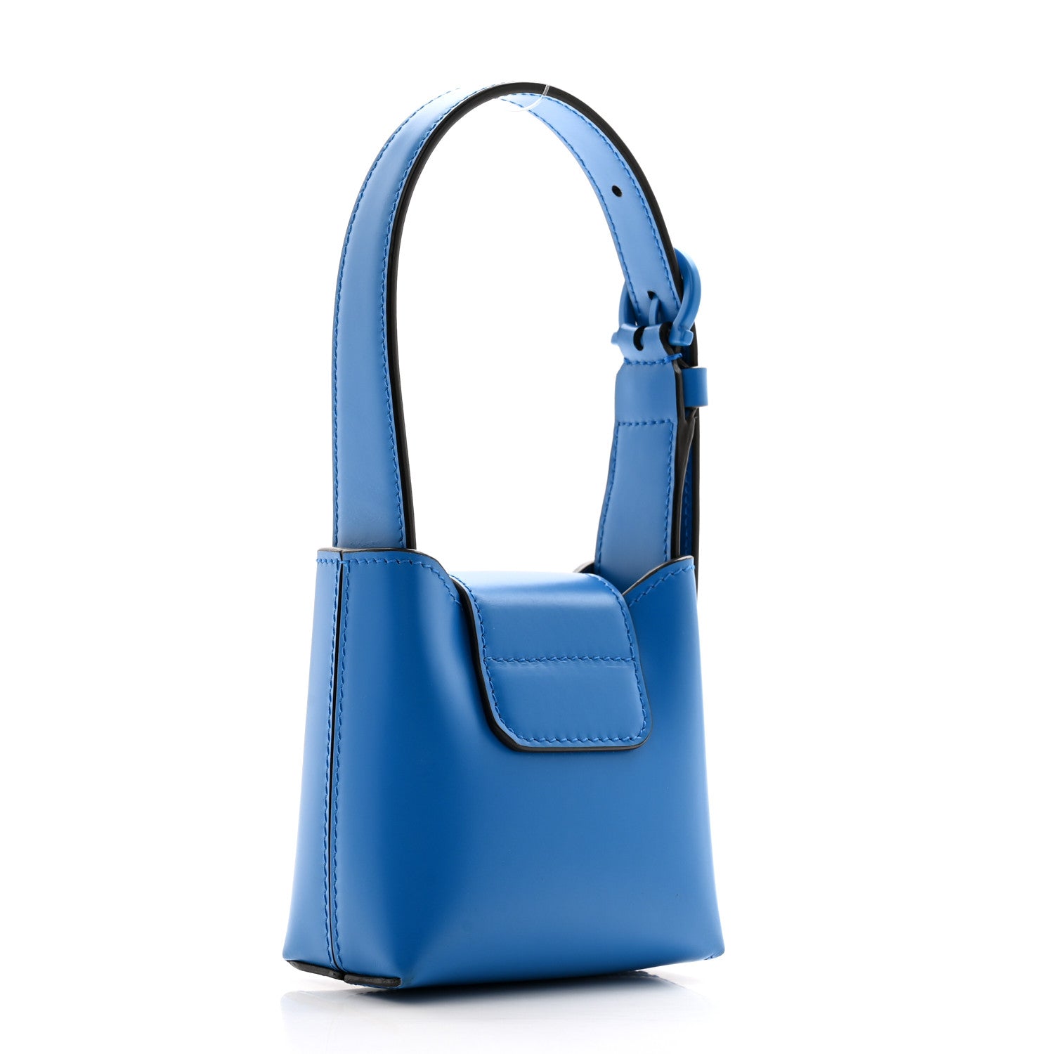 Salvatore Ferragamo Calfskin Mini Trifolio Bag Footballer Blue 3 of 10
