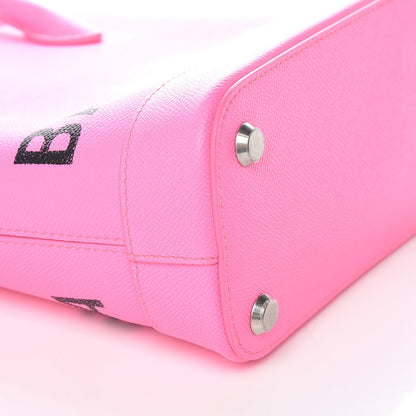 Balenciaga Grained Calfskin Ville Aj Tote XXS Acid Pink 5 of 9