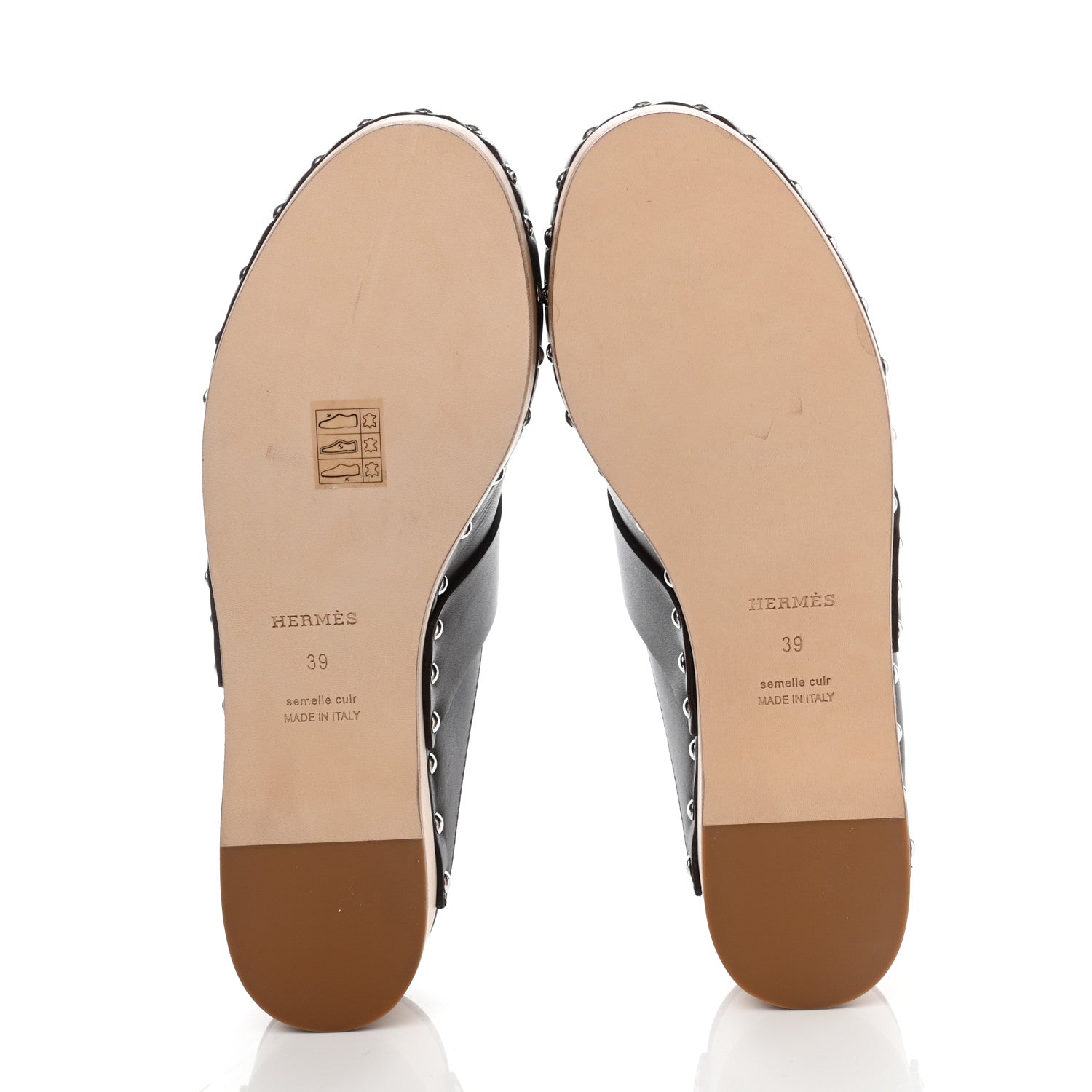Hermes Calfskin Calya Mules 39 Cafe 5 of 7