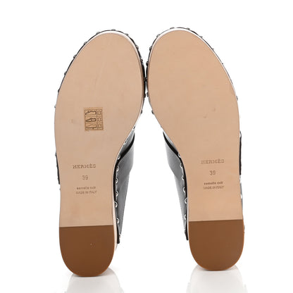 Hermes Calfskin Calya Mules 39 Cafe 5 of 7