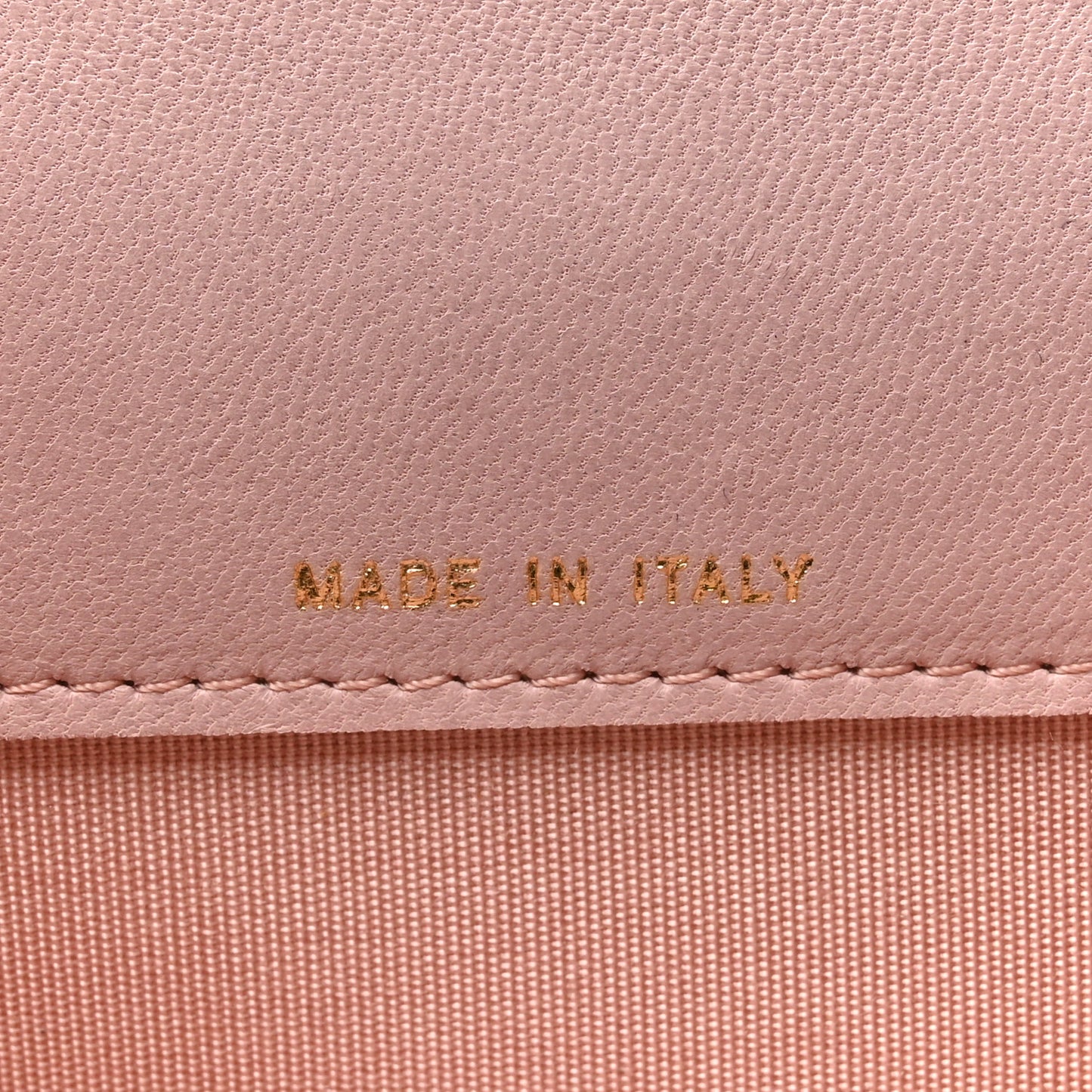Lambskin Quilted Stitch Flap Card Holder Pink White