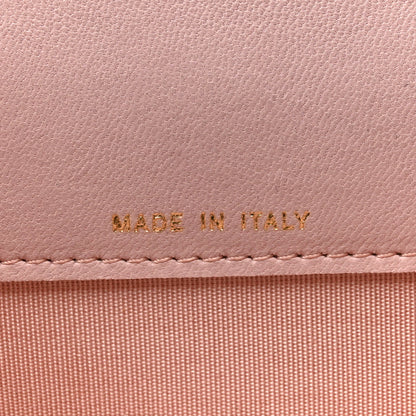 Chanel Lambskin Quilted Stitch Flap Card Holder Pink White 7 of 9