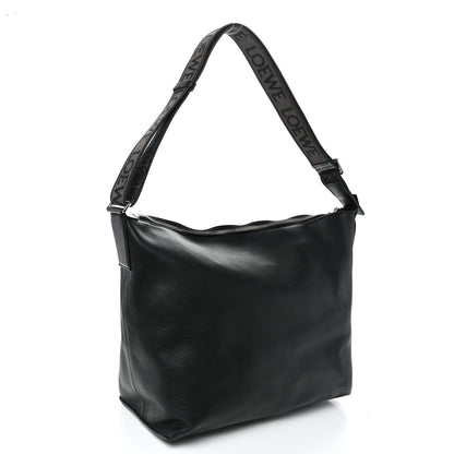 Loewe Supple Smooth Calfskin Jacquard Medium Cubi Crossbody Bag Black 3 of 9