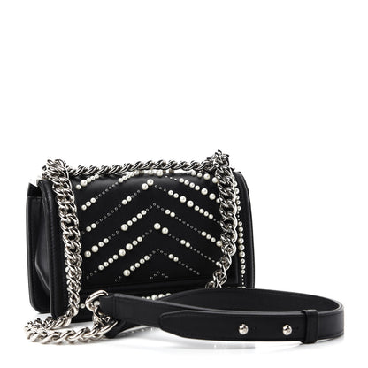 Chanel Calfskin Pearl Chevron Small Boy Flap Black 3 of 11