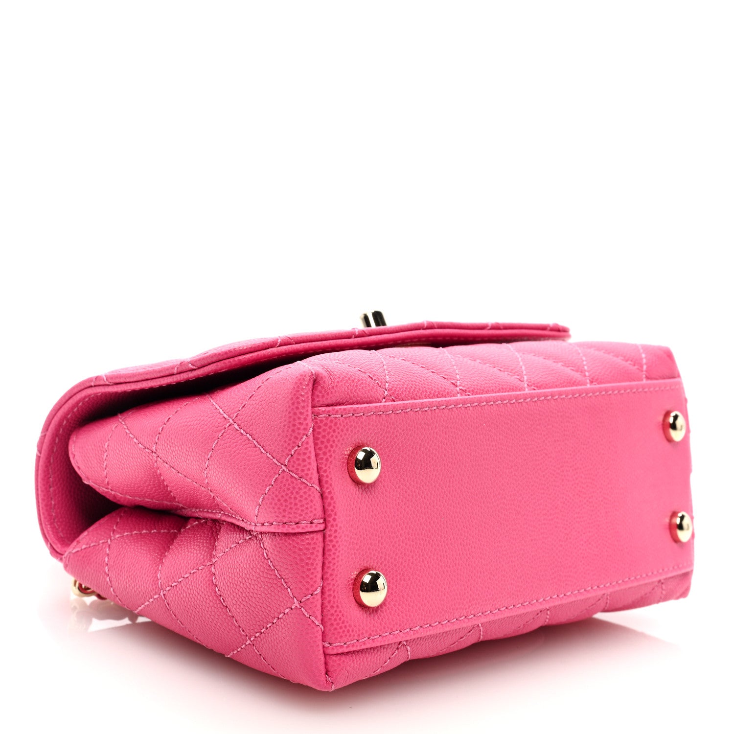 Chanel Caviar Quilted Extra Mini Coco Handle Flap Rose 4 of 9