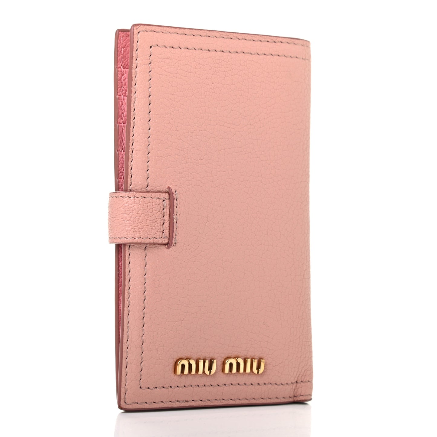 Goatskin Madras Vertical Wallet Orchidea