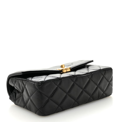 Chanel Shiny Lambskin Quilted Mini Flap Black 4 of 11