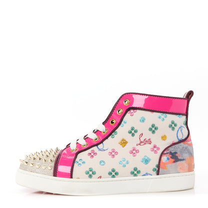 Christian Louboutin Calfskin Louis Spikes Flat Sneakers 37.5 Multicolor 1 of 9