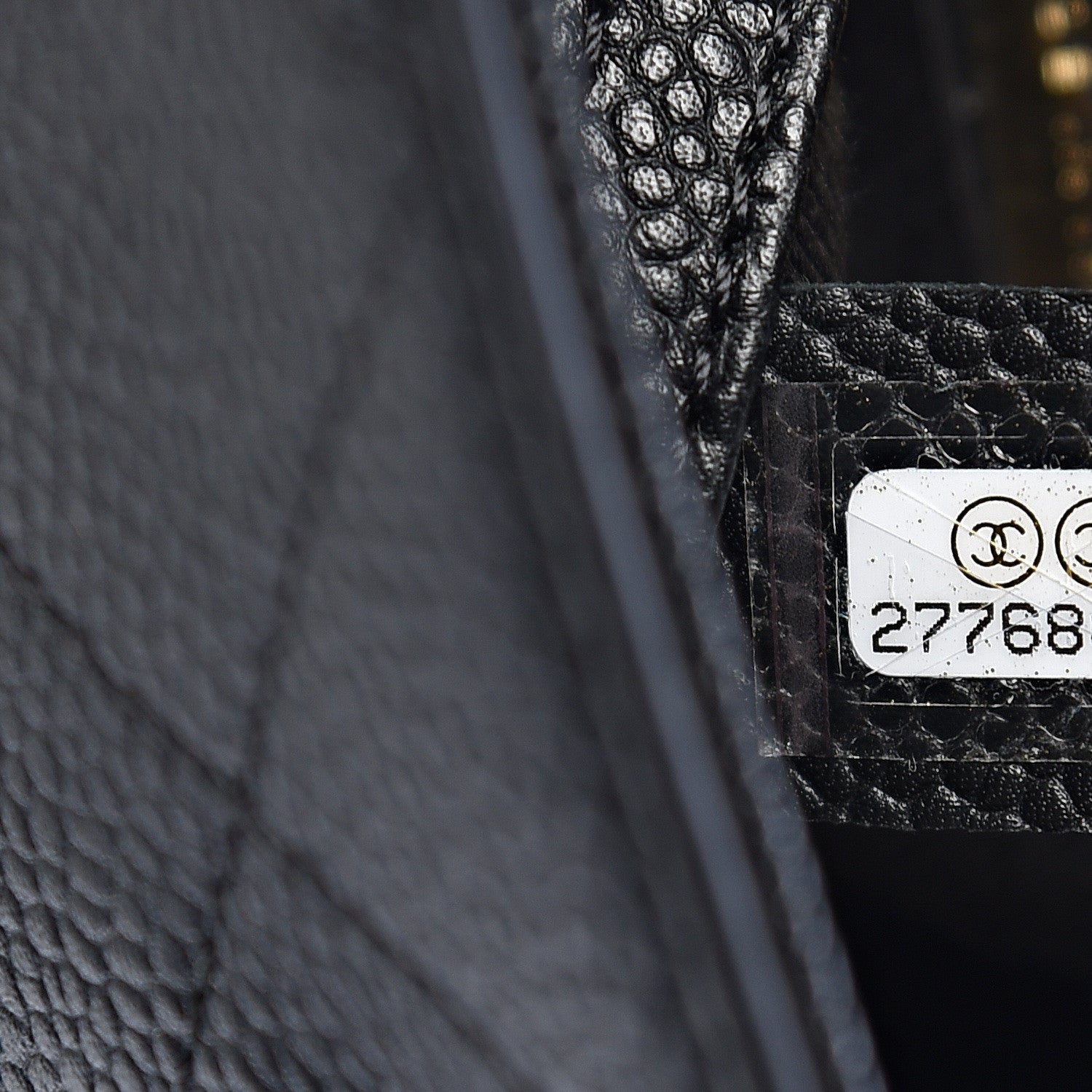 Chanel Grained Calfskin Stitched Small Drawstring Bag Black 7 of 10