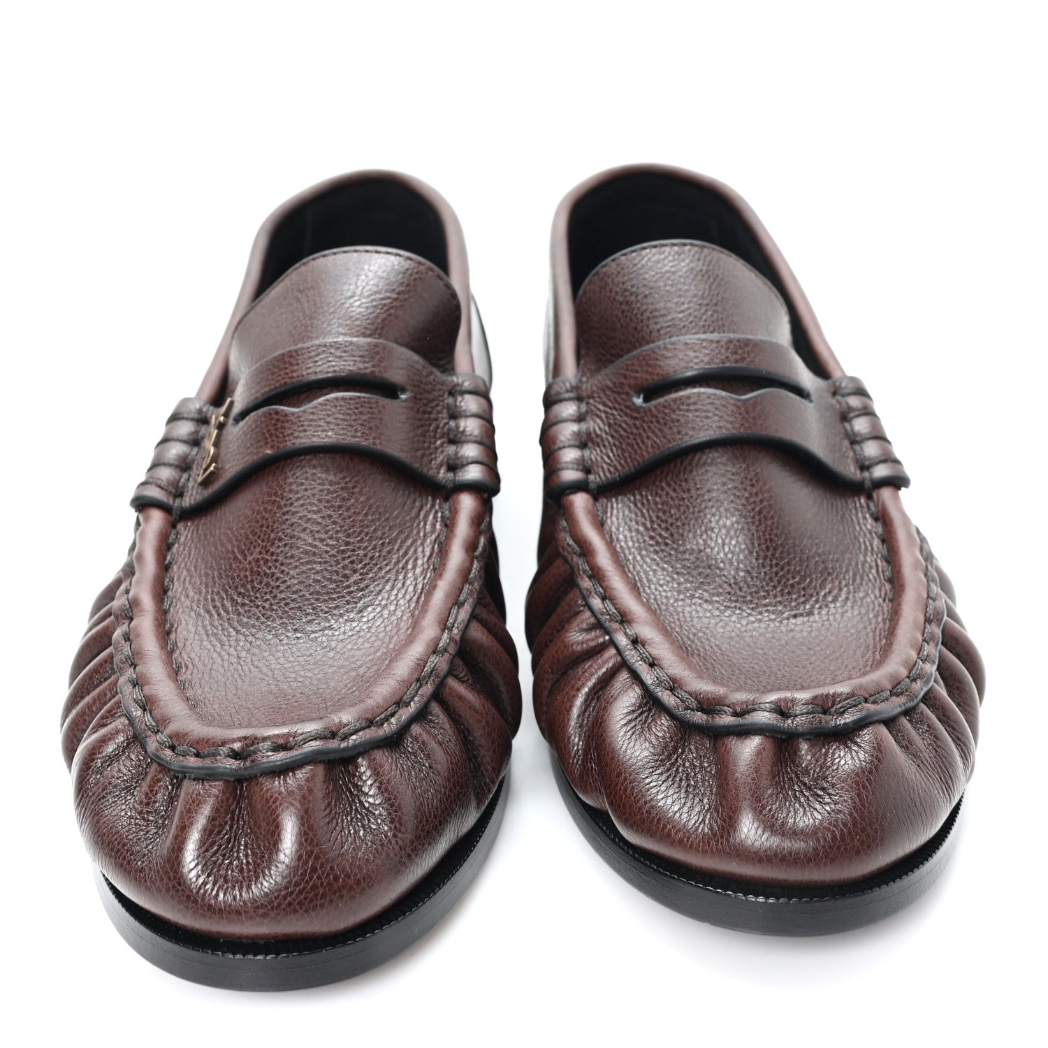 Saint Laurent Radiance Calfskin Le Loafer 15 Moccasin 37 Paris Brown 3 of 10